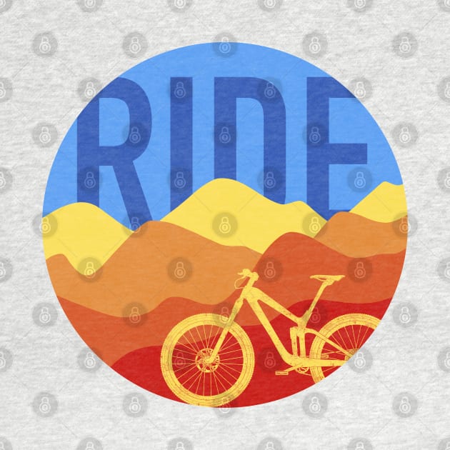 Ride MTB - Mountain Bike Vintage Colors by TheWanderingFools